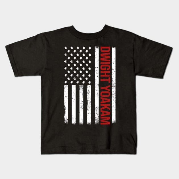 Graphic Dwight Proud Name US American Flag Birthday Gift Kids T-Shirt by Intercrossed Animal 